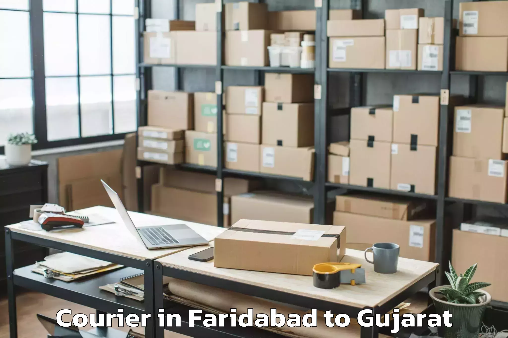 Reliable Faridabad to Gujarat Ayurved University Jam Courier